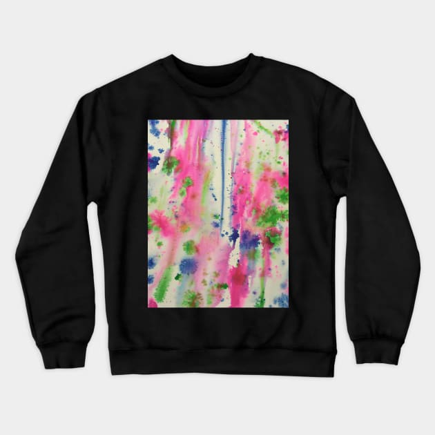 Colorful Ink Bleed Crewneck Sweatshirt by artmarieso